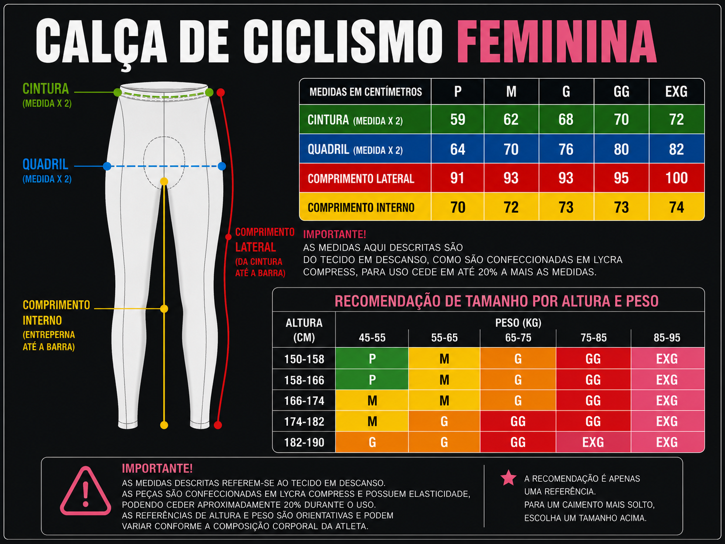 Calça de Ciclismo Feminina - Imagem 3
