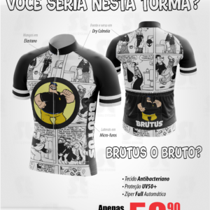 Camiseta Ciclismo Masculina Turma do Popeye