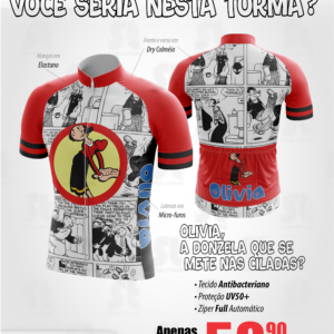 Camiseta Ciclismo Feminina Turma do Popeye