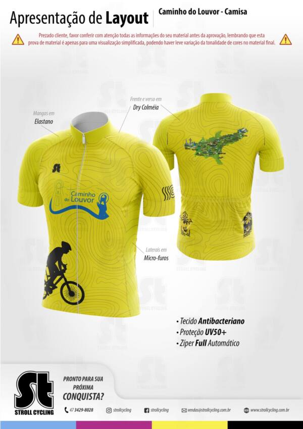 Camiseta Ciclismo Masculina Caminho do Louvor (MANGA LONGA)